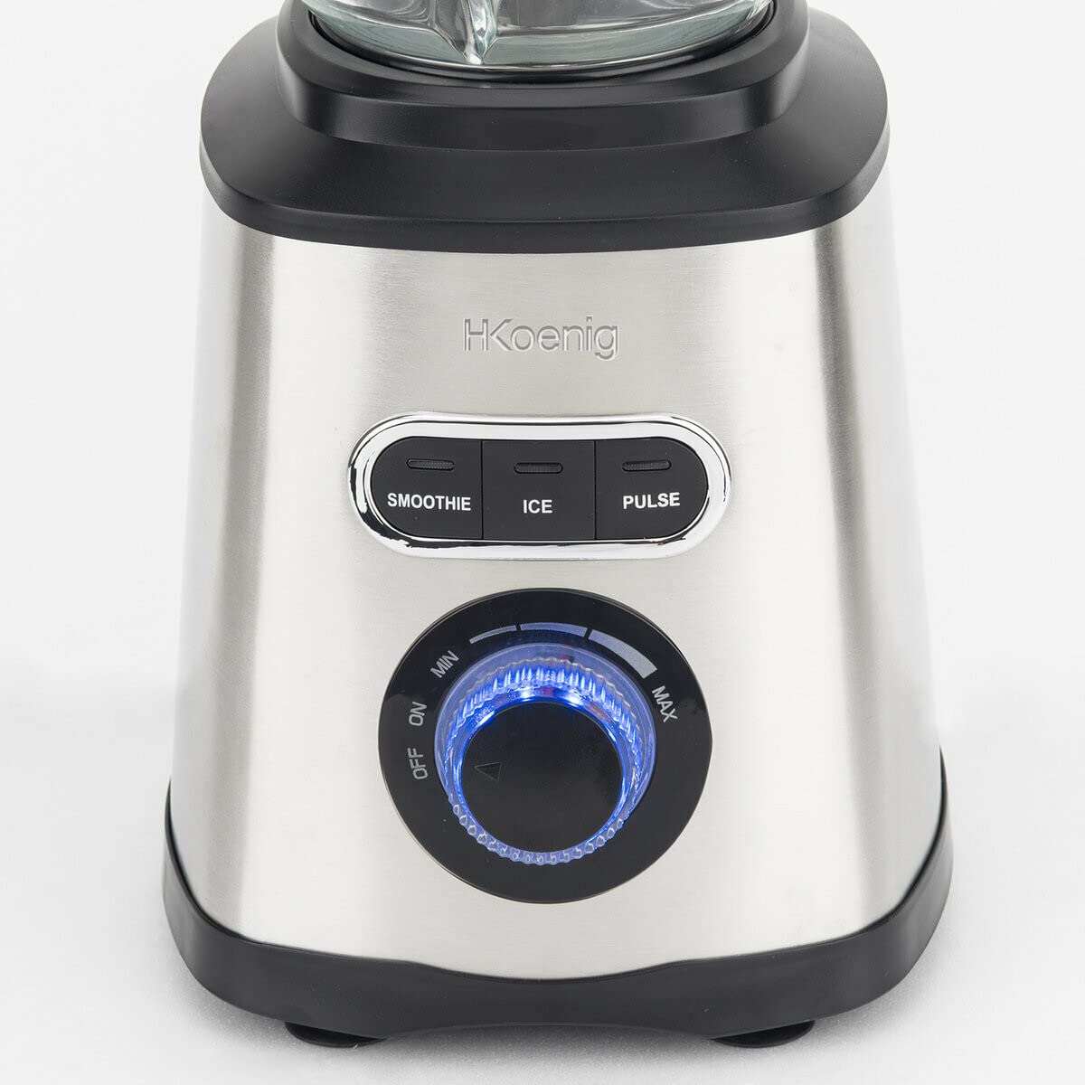 H.Koenig MXK30 Blender Kube Krasher bol en Verre 1.5L, Mixeur Multifonctionnel 3 fonctions Smoothie Glace pilée et pulse, Puissant 700W, Vitesse réglable, Idéal pour Smoothies, Milkshakes, Cocktails