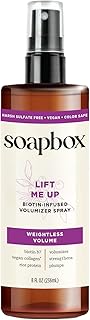 Soapbox Lift Me Up Volumizing Hair Treatment, Lightweight Volumizing Hairspray with Biotin, Natural Volume