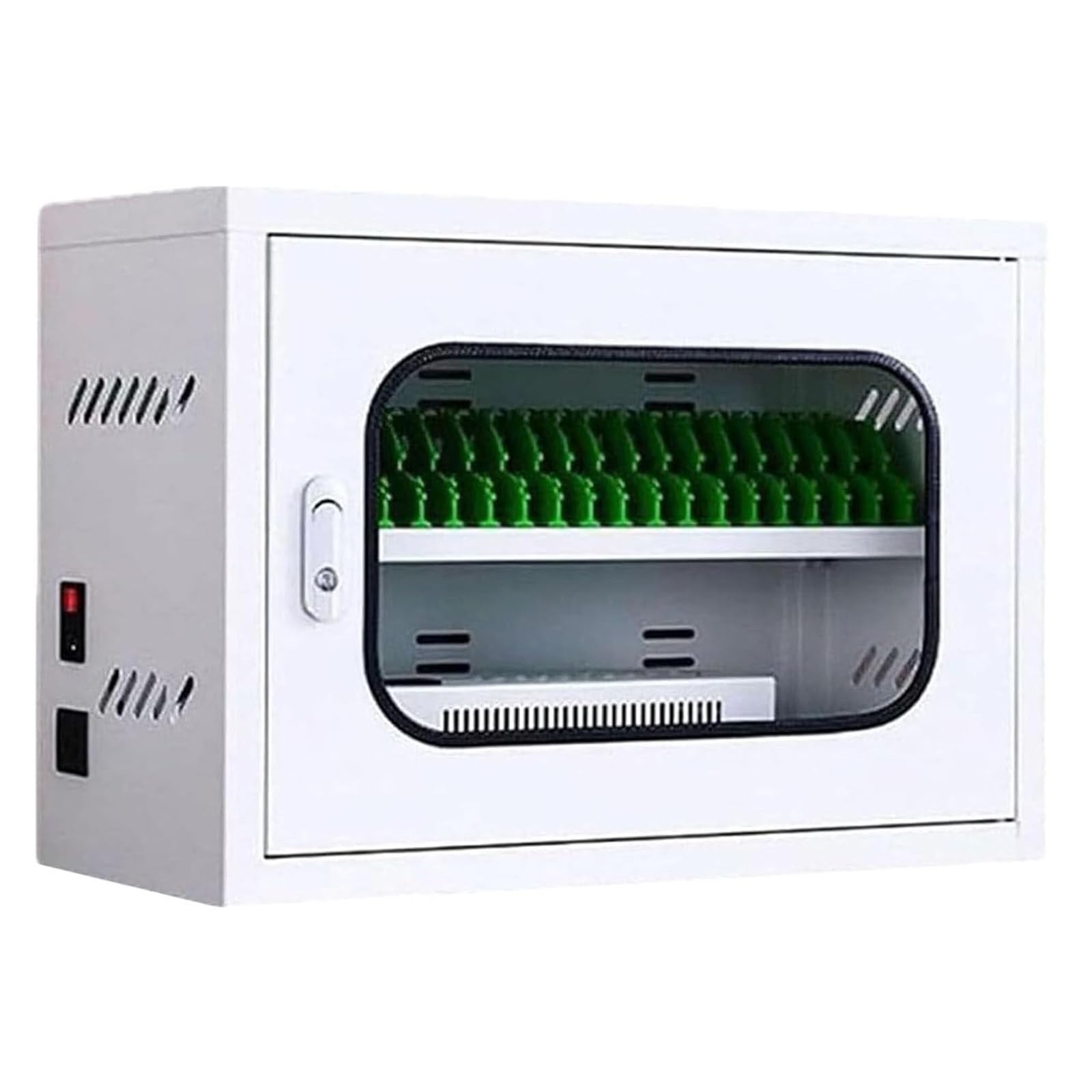 Armadietto di ricarica per telefono a 12 porte e 60 porte con ruote sicuro Sto Locker con serratura a combinazione per scuole, chiese aeroporti, soluzione di ricarica efficiente per più dispositivi