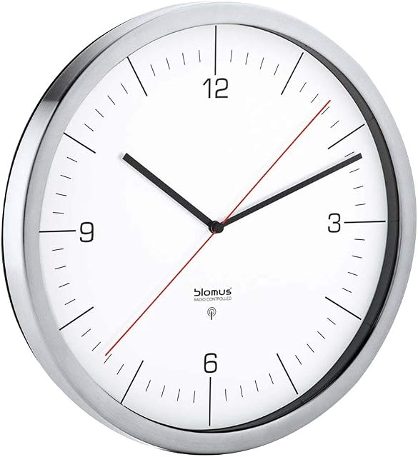 blomus 65436 Zegar radiowy CRONO, biały