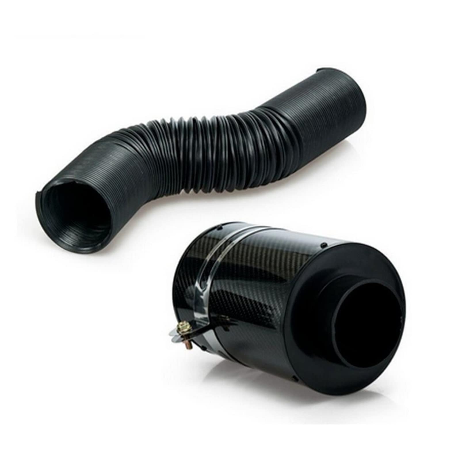 Miter Sistema de admisión de Aire frío de Fibra de Filtro de 3 "Caja de Filtro + Manguera de admisión Juego de retrofit