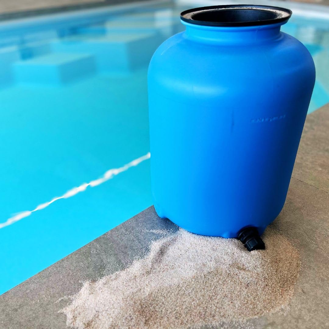 poolomio Sable filtrant Piscine Filtre à Sable 25 kg | Sable de Quartz Azuro de Haute qualité, Filtre à Sable, Filtre de Piscine | 0,6-1,2 mm de granulométrie pour Une Eau de Piscine limpide