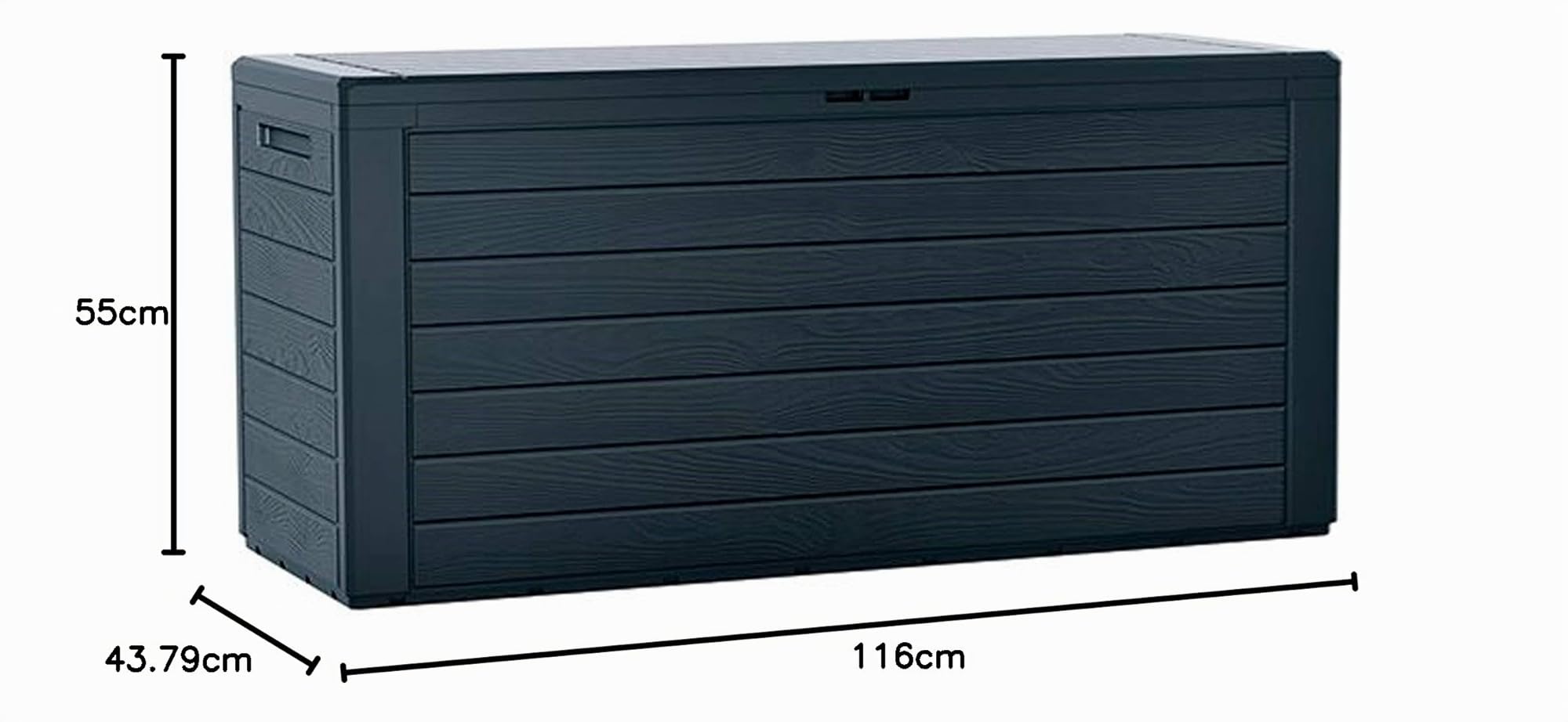 Prosperplast Scatola da Giardino Multifunzione Woodebox (280L, Antracite)