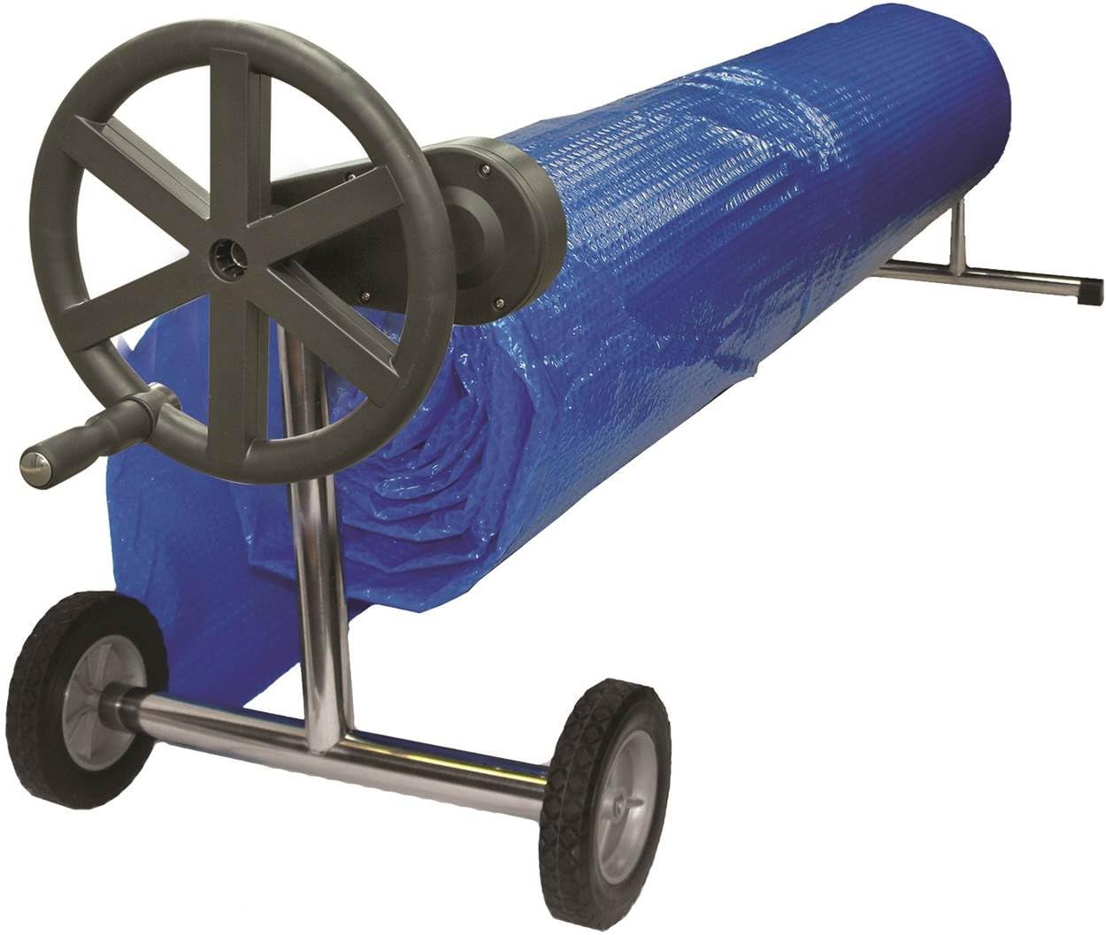 Sun2Solar 24-Foot-by-40-Foot Rectangle Blue Solar Cover and Easy Gear Reel System | 1200 Series | Bundled Kit for Rectangular In-Ground Swimming Pools | Place Cover Bubble-Side Down
