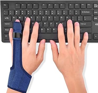 Finger Corrector, Finger Splints for Trigger, New Navy Blue Fingers with Steel Finger Corrector for Hammer Like Fingers, Extensor Tendon Rupture, Finger Sprain, Universal Right and Left Hand