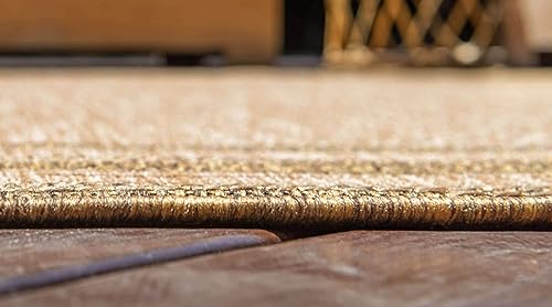 Miniatura 4 de Unique Loom - Alfombra de transición marroquí para interiores y exteriores, color beige (7 x 10 pies)