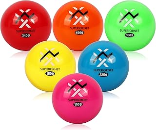 SUPERIORNET 6 Pack Poly Practice Baseballs & Softballs, Various Weighted Balls for Throwing, Hitting and Pitching