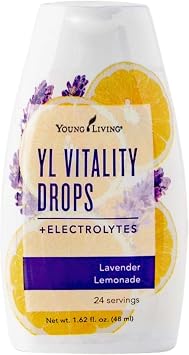 Young Living YL Vitality Drops - Lavender Lemonade Flavor - Sugar-Free Natural Hydration - with Electrolytes - Refreshing Water Enhancer - 1.62 fl. oz.