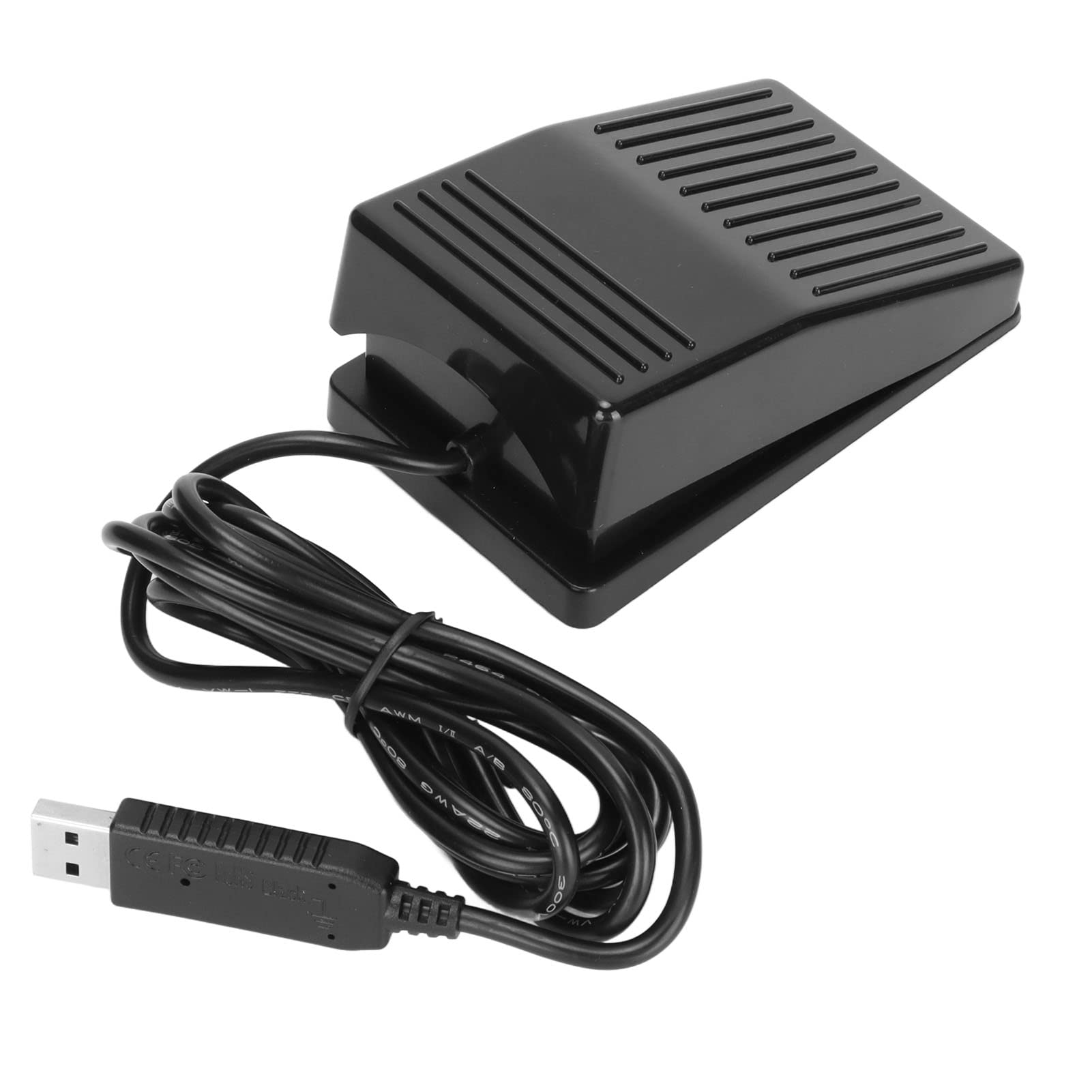 USB Foot Pedal Switch Pedal, Universal Video Game PC Hands Free Footswitch with 2M Cable, One Key Control Program Computer Mouse Keyboard HID-image-6