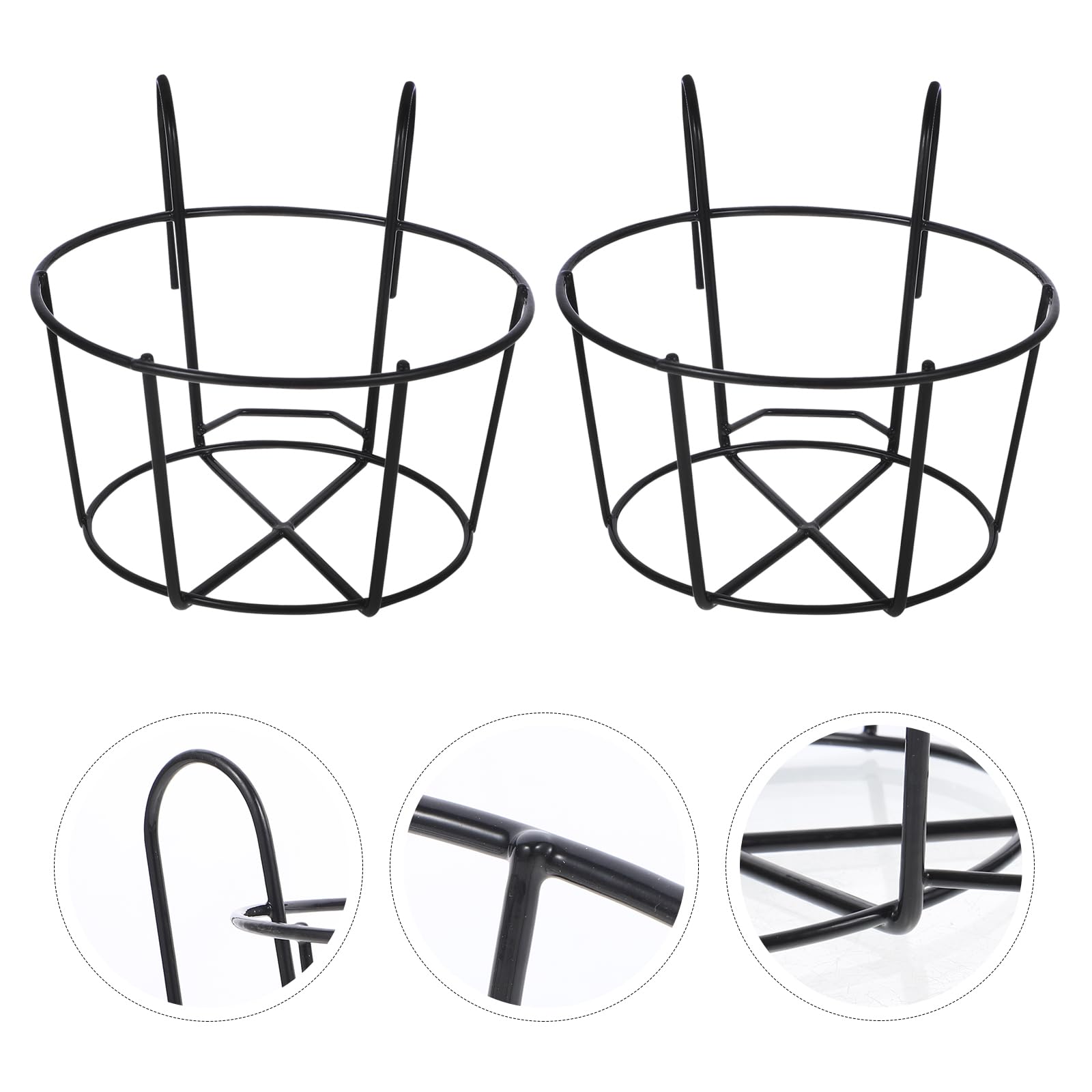 YARNOW 2 Stück Hängeländer Pflanzgefäße Körbe Blumentopfhalter Balkon Hängendes Blumentopfhalter Metall FüR Balkon Garten Indoor Und Outdoor ()