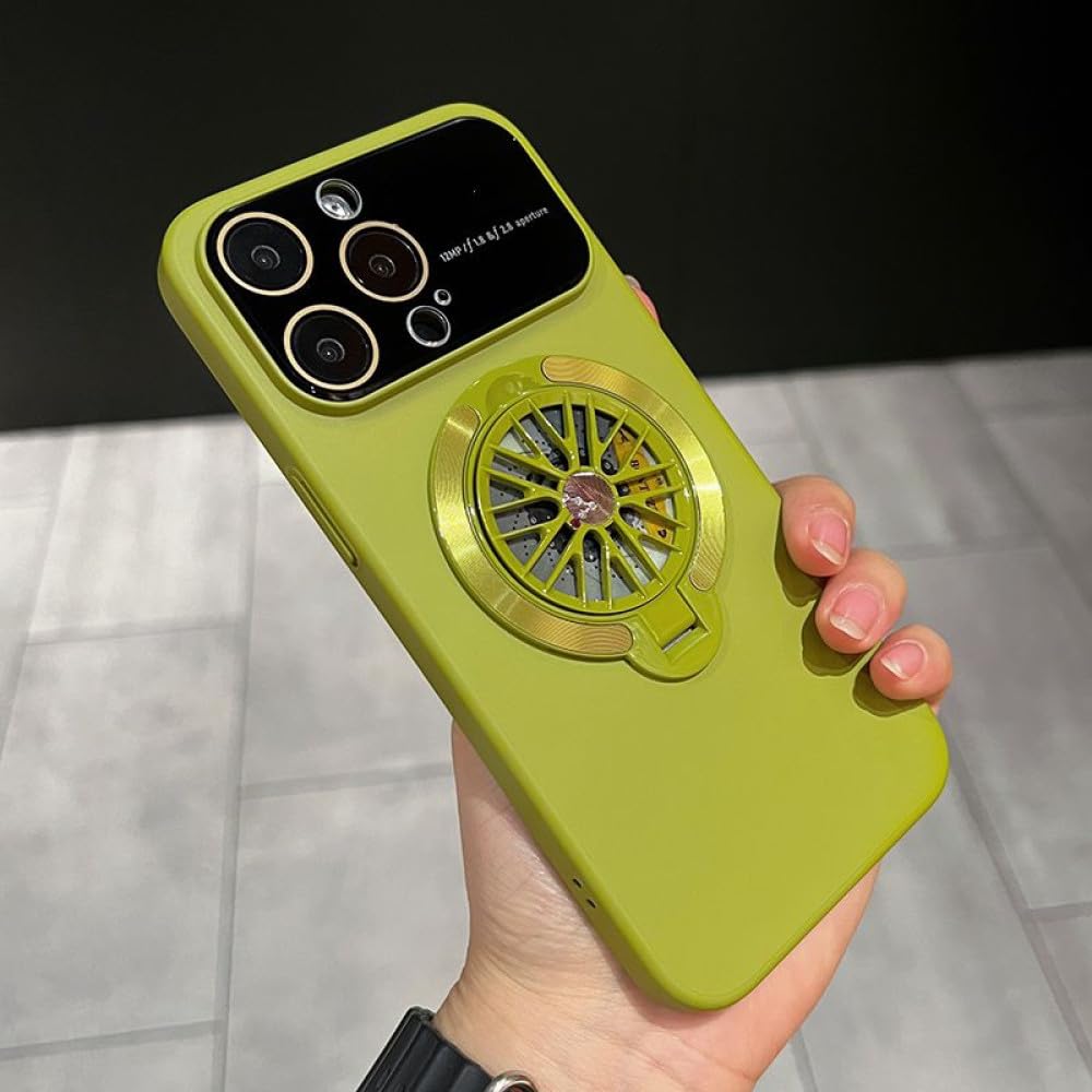 Étui de téléphone magnétique Gyro Fold Bracket avec support pour iPhone 12 Pro vert - 6