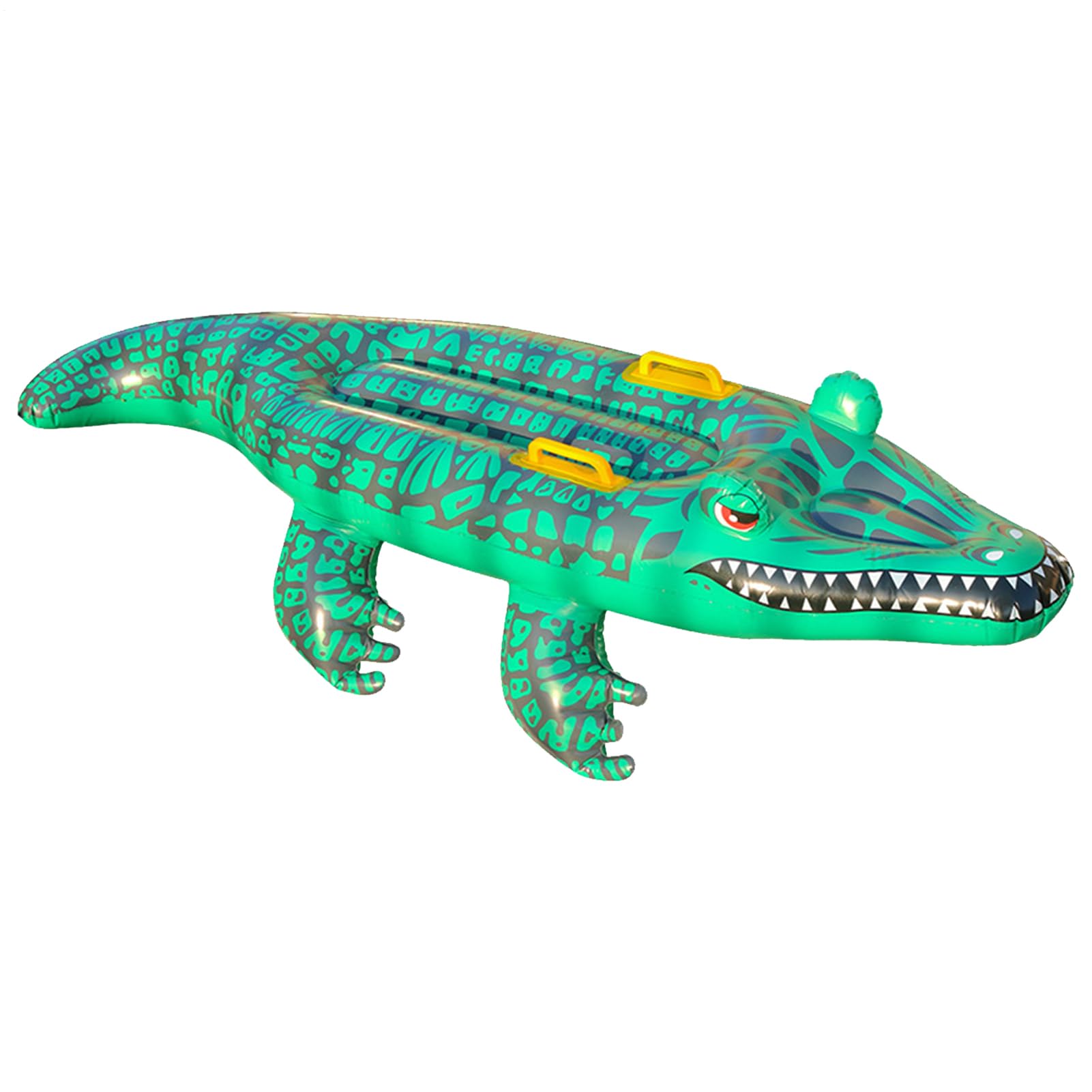 Inflatable Crocodile Pool Float,Realistic Animal Pool Floats - Floating Toys Inflatable Crocodile Alligator Toy for Swamp Safari Pond Garden Patio