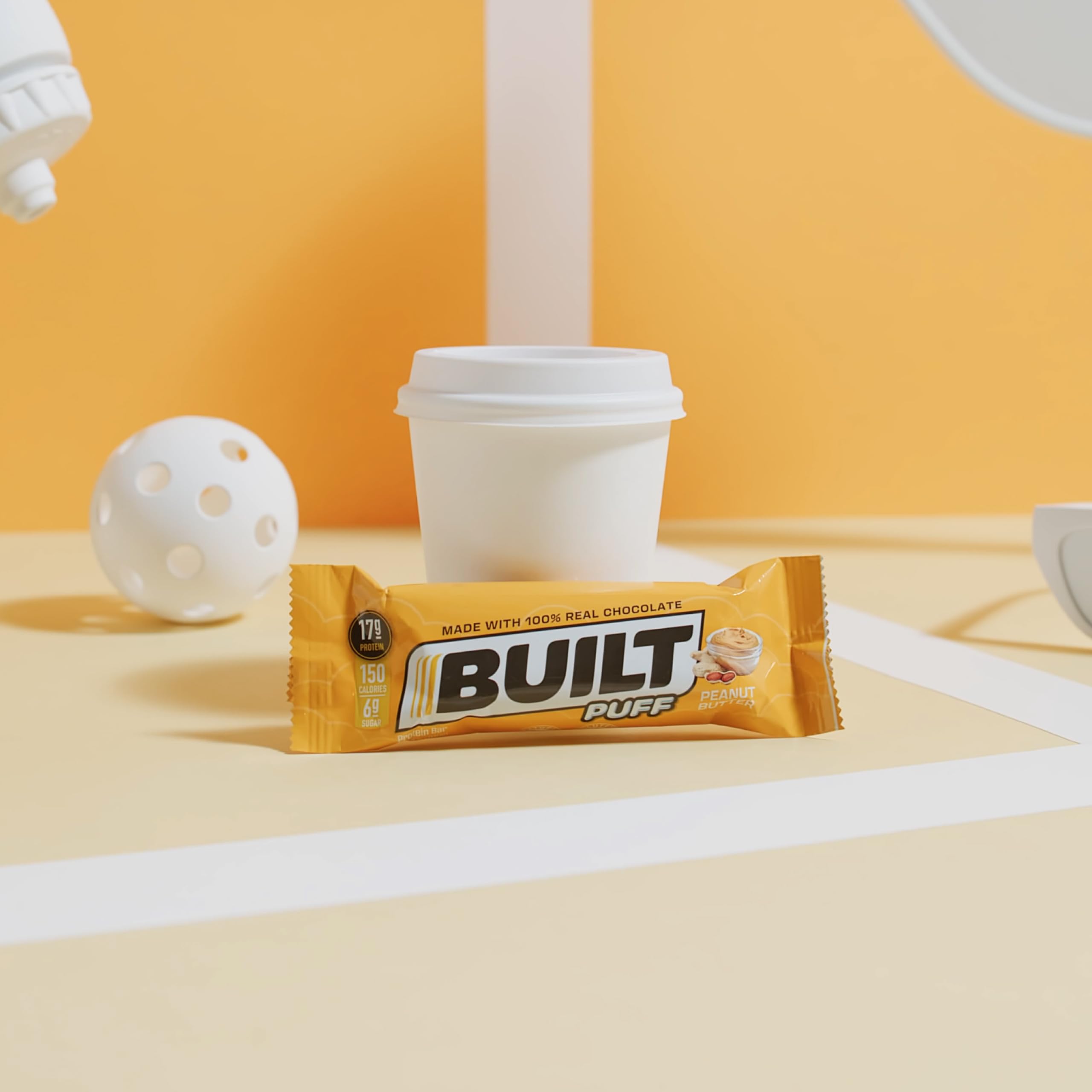 BUILT Protein Bars, Mint Brownie Puff, 12 Bars, Protein