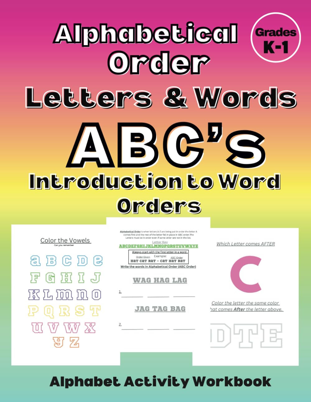 Alphabetical Order Letters & Words: ABC Order