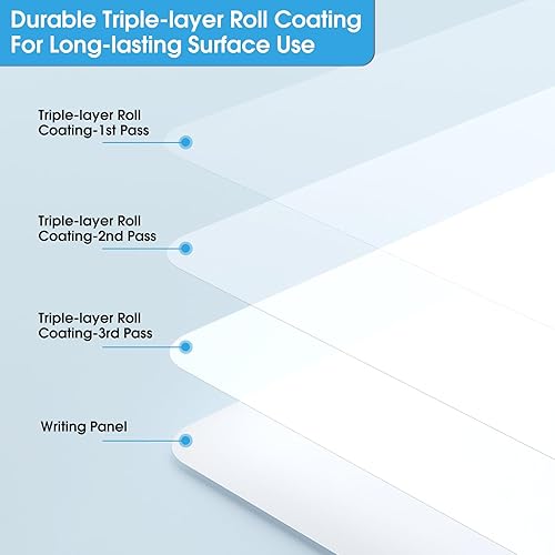 Vista 11 de MaxGear Pizarra pequeña de borrado en seco, pizarra blanca colgante de doble cara de 14 x 11 pulgadas para pared, mini pizarra blanca con 3 Blanco