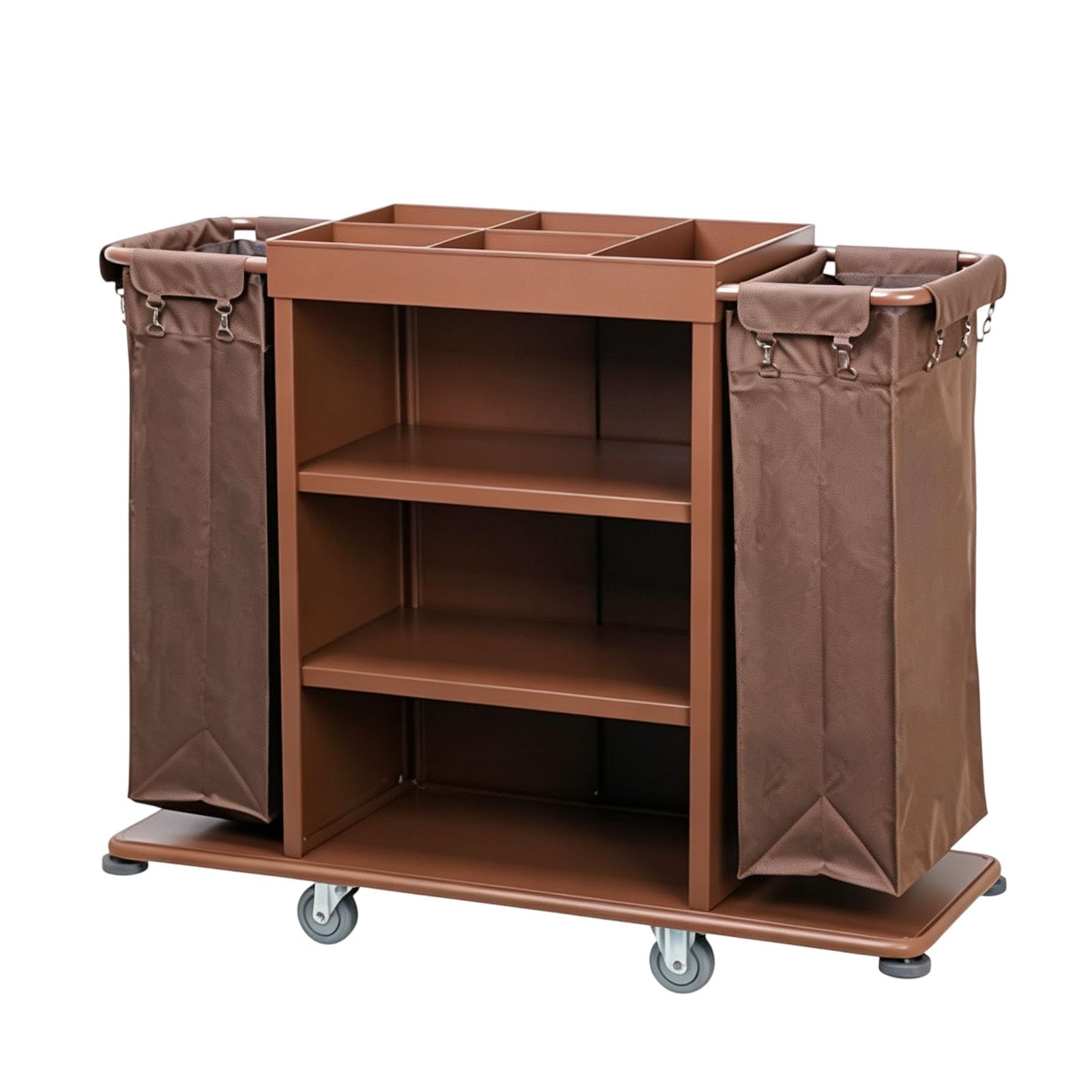 Vttui Hotel Housekeeping Cart, Knock-down Mobile Room Trolley