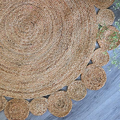 Art Avenue Hand Woven Round Jute Area Rug Braided 3X3 Round Rugs For Boho Home Decor Living Room And Kitchen Floor Decoration Natural Eco Friendly Area Rug For Farmhouse (3X3 Ft) #TOP5