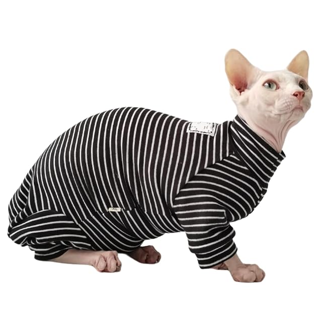UOSIA Ropa para Gatos Sphynx, Pijamas con Gorro y Cubierta para la Cola