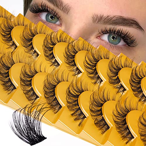 Lash Clusters D Curl Cluster Lashes Wispy Cluster Lashes Extensions Individual Mink Eyelashes Extension Natural Eyelash Extensions DIY Lashes at Home by Goddvenus
