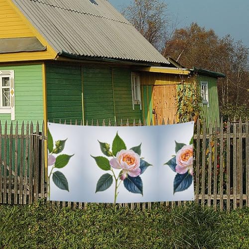 MINDBBDFJ Flowers Buds Leaf Print Banners And Signs For Outdoor/Indoor,Personalized Banner Customizable Parties Halloween Banner (180x90cm)4