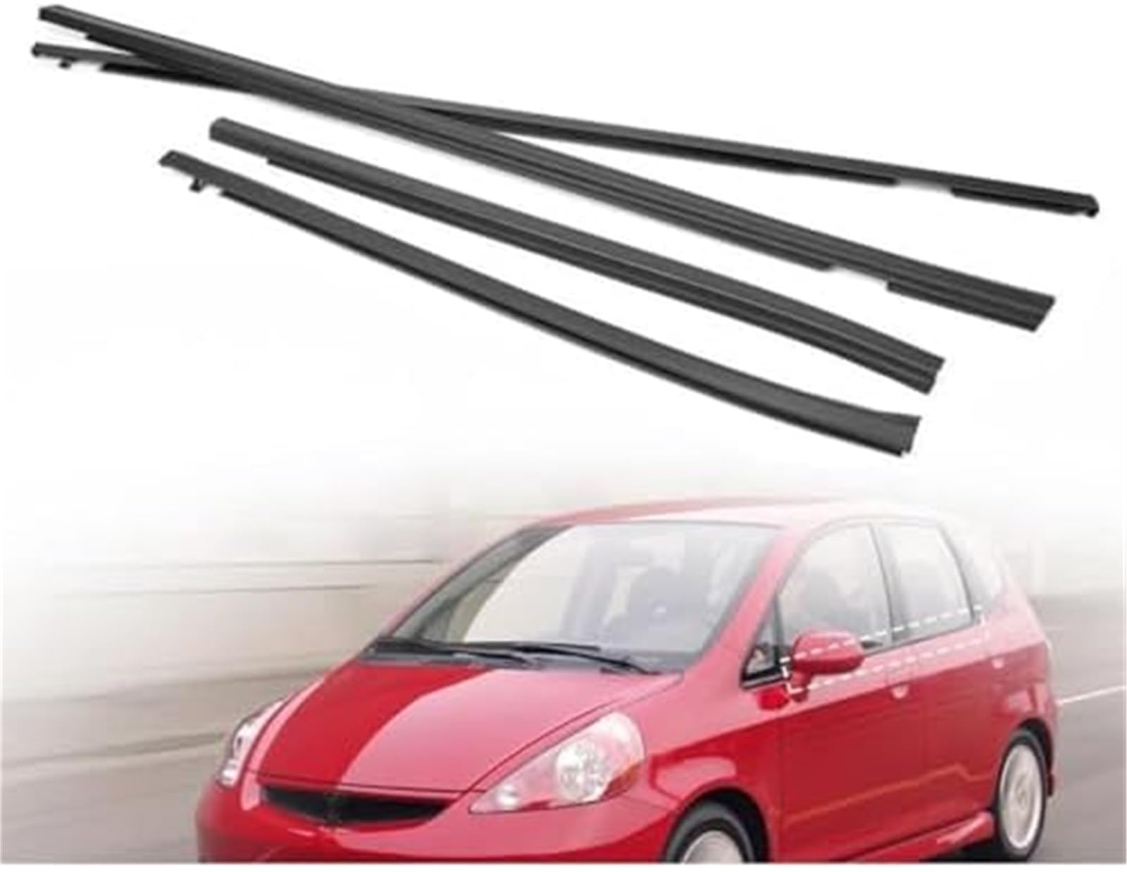 Uszczelka gumowa automatyczna Zewnętrzne okna samochodu gumowa uszczelka listwa drzwiowa pasek uszczelniający listwa wykończeniowa dla JAZZ Hatchback Gd1 Gd3 2003-2007