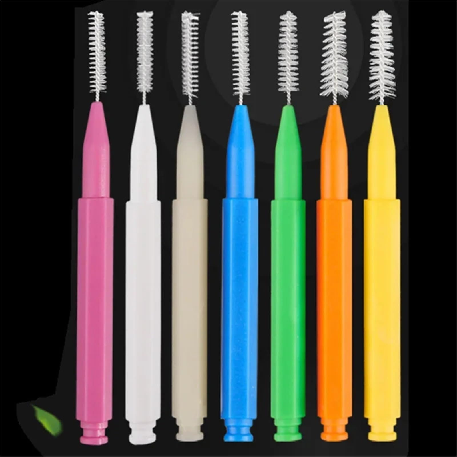 międzyzębowe i patyczki z nicią dentystyczną, Interdental Brushes 40 pcs Multicolor 0.4-1.2mm(Green 0.8mm)