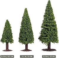 Vista 3 de 15 Pcs Miniature Pine Sisal Trees Mini Christmas Trees Dark Green Tabletop Trees for Holiday Party Christmas Home