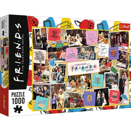 Trefl- Rompecabezas de 1000 Piezas, Collage con Personajes de la Serie, Hazlo Tu, Entretenimiento...