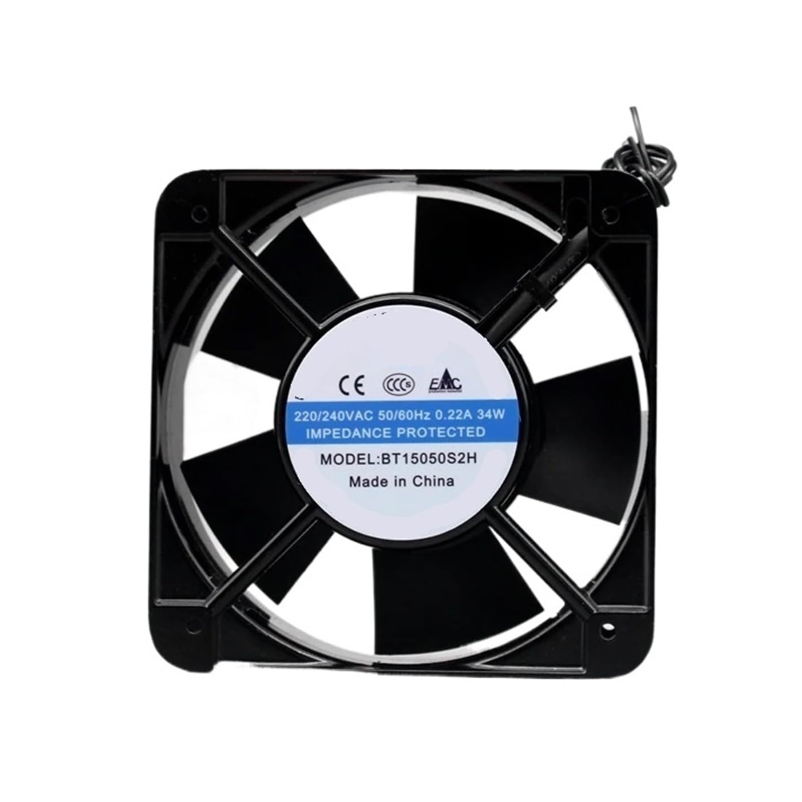 UITGVDQAT 15050S2H AC 220V 0.22A 150x150x50mm 2-Wire Server Cooling Fan
