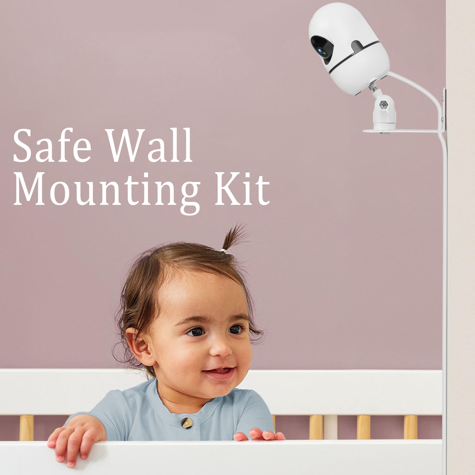 Didalo Soporte Para Monitor De Bebé Compatible Con HelloBaby HB6550/HB65/ HB66/HB248, ANMEATE SM935E, IFamily 43E, Kidsneed SM935, Soporte Para Monitor De Bebé Se Fija A Estantes De Cuna, Sin