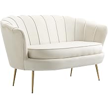 Homcom 2-Seater Sofa with Armrest 130 x 77 x 77 cm Cream White