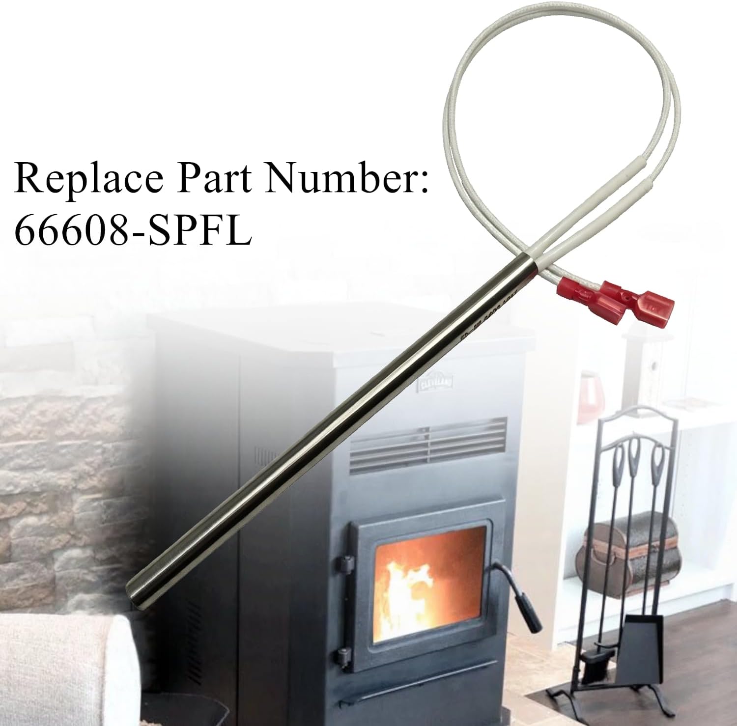 2 Pack 66608-SPFL 6" Pellet Stove Igniter Fit for Cleveland Ironworks PS130 PS20 PS60 fit for Grand Teton Gros Ventre, Grand Teton Jackson, Grand Teton No 26 Mini, Grand Teton No 390 Large