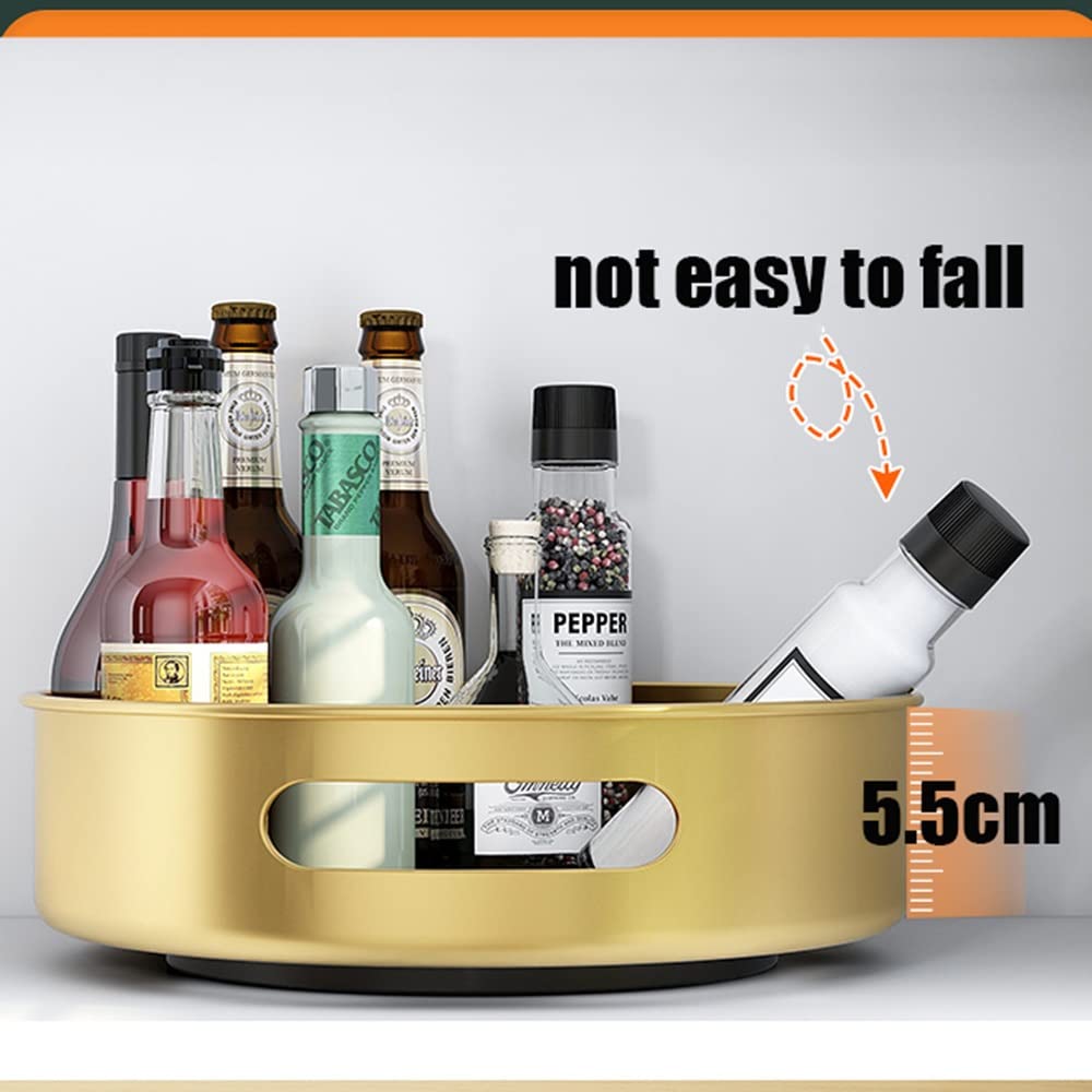 Lazy Susan Plateau tournant rond antidérapant 25 cm Idéal pour ses et sauces