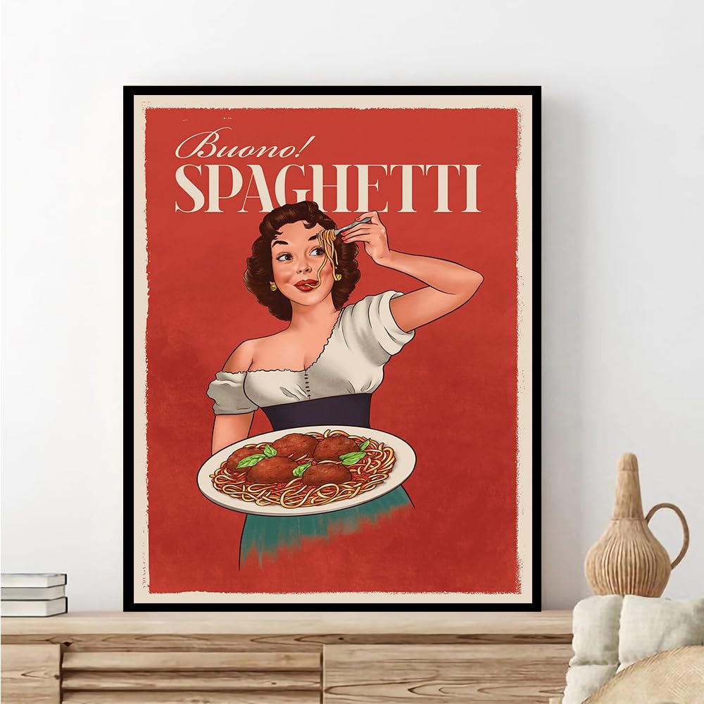 Yaasilinage Stampa Su Tela Per Cucina 'Kitchen Disco' - Poster Con Palla Disco - 30,5x40,6 Cm Senza Cornice - Decorazione Murale - 2
