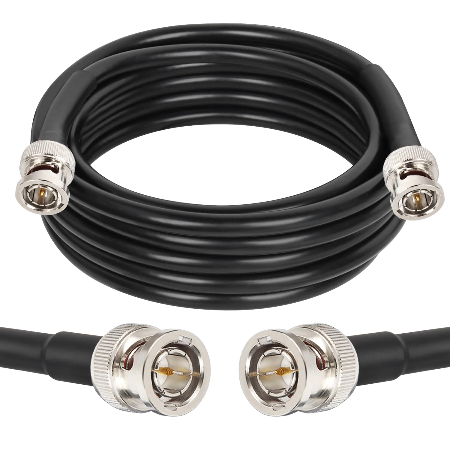 XRDS -RF 12G SDI Cable 10FT, SDI Video Cable 3G/6G/12G 75ohm BNC Male Cable Supports HD-SDI/3G/6G-SDI/4K for Video Security Camera SDI Converter