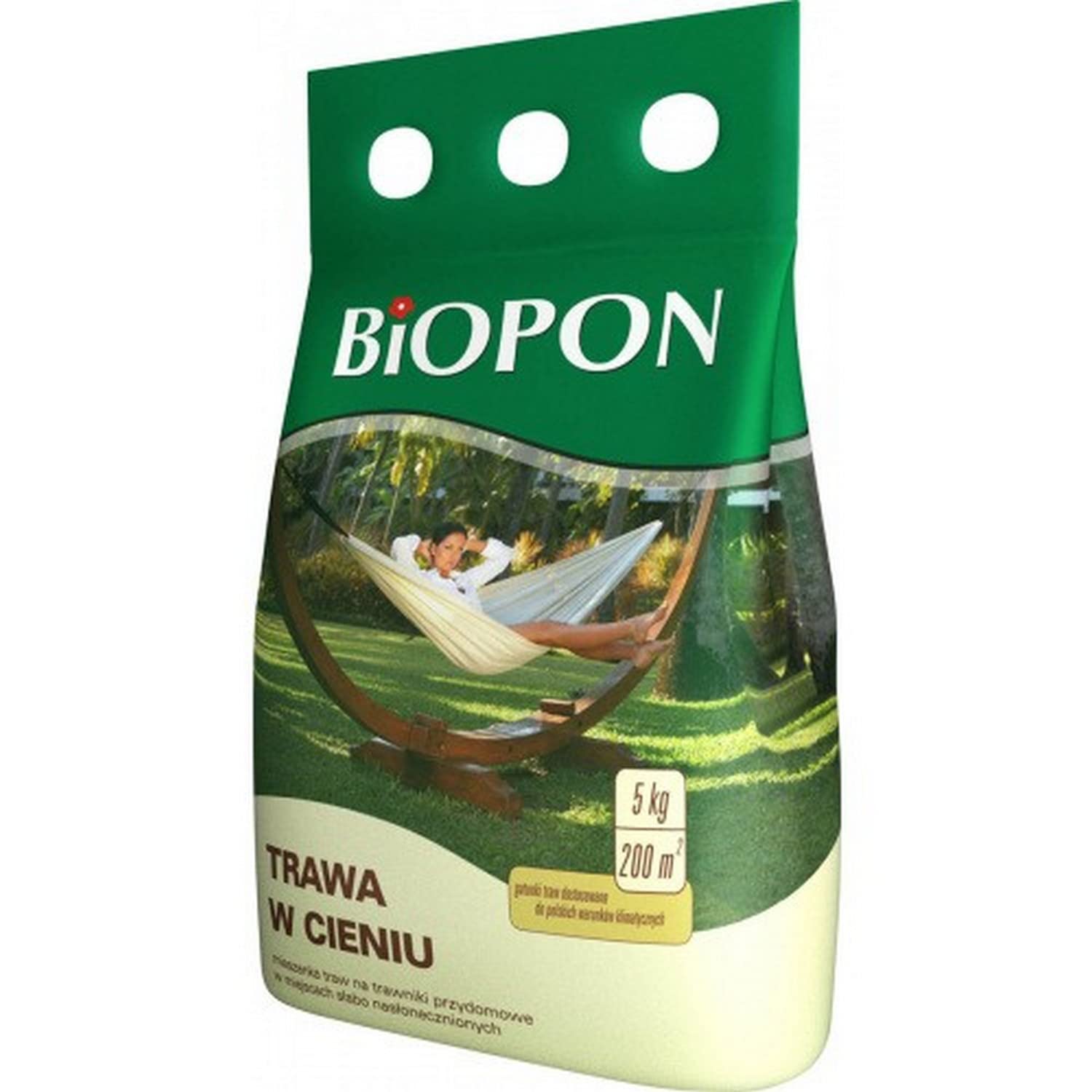 Biopon Rasensamen für Schatten 5 kg - Schattenrasen für Robusten und Widerstandsfähigen Rasen - Effizientes Schattenrasensamen für Schönen Garten - 5 kg Samen für 200 m² Rasen