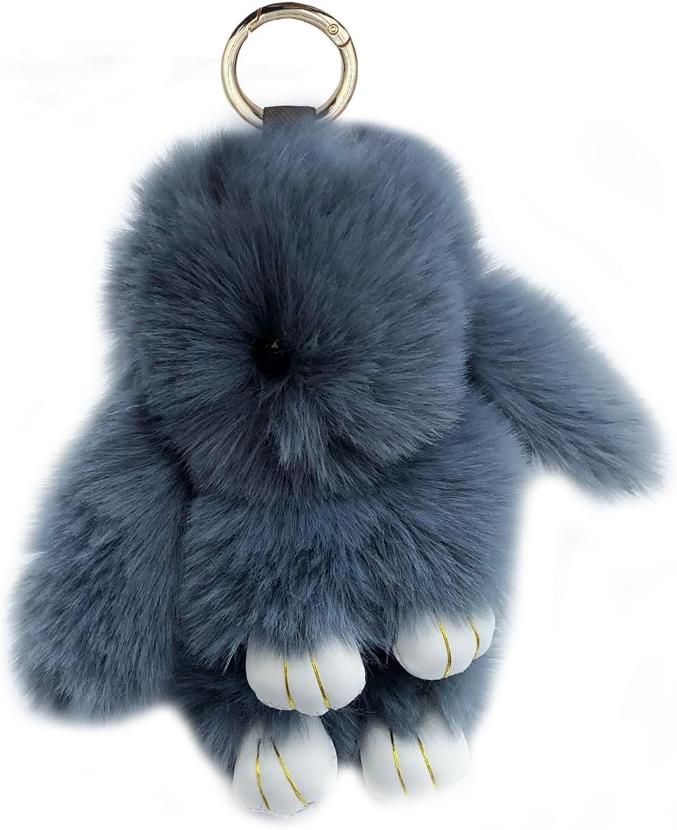 Unpafcxddyig Bunny Keychain Artificial fur Car Handbag Keyring image 4