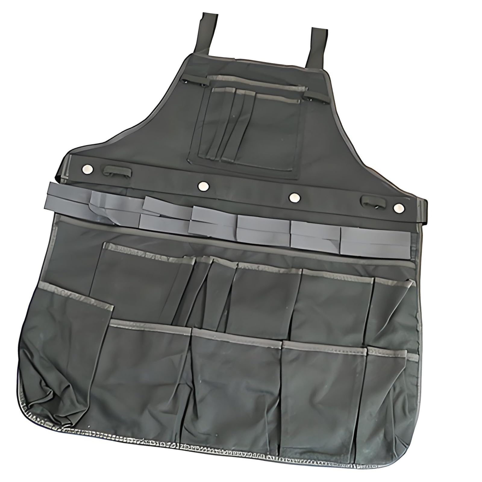 Künstlerschürze, offene Schlitze mit Taillenband, Schwarz