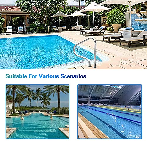 Baranda para piscina en acero inoxidable 80x80 cm miniatura 7