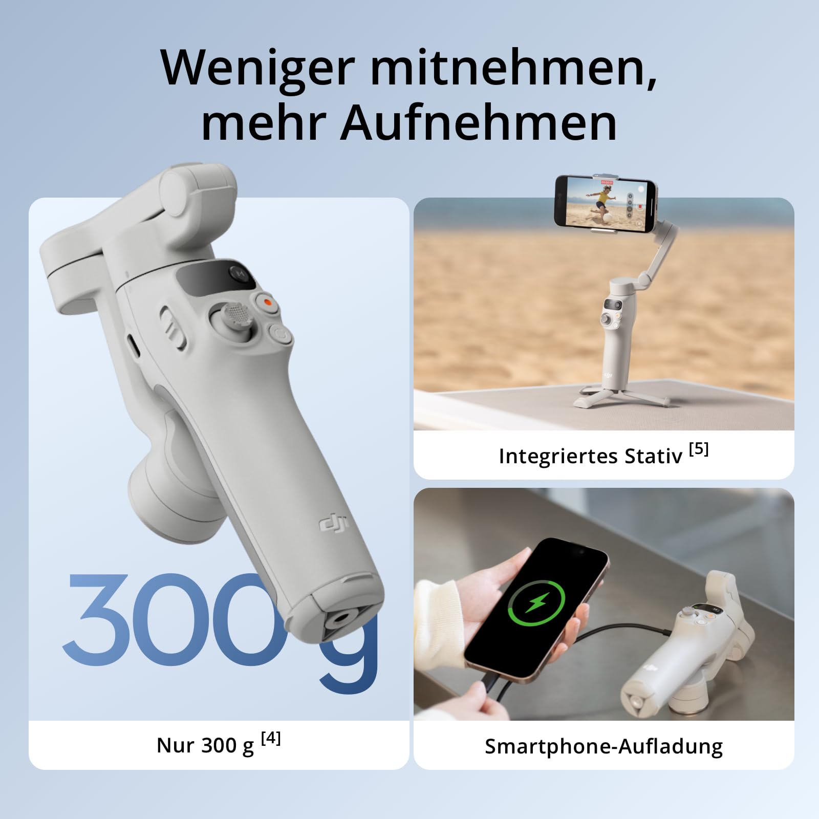 DJI Osmo Mobile 7 Gimbal Stabilizator Do Telefonu 3-Osiowy, ActiveTrack 7.0, Wbudowany Statyw, 10h Pracy — miniatura 6