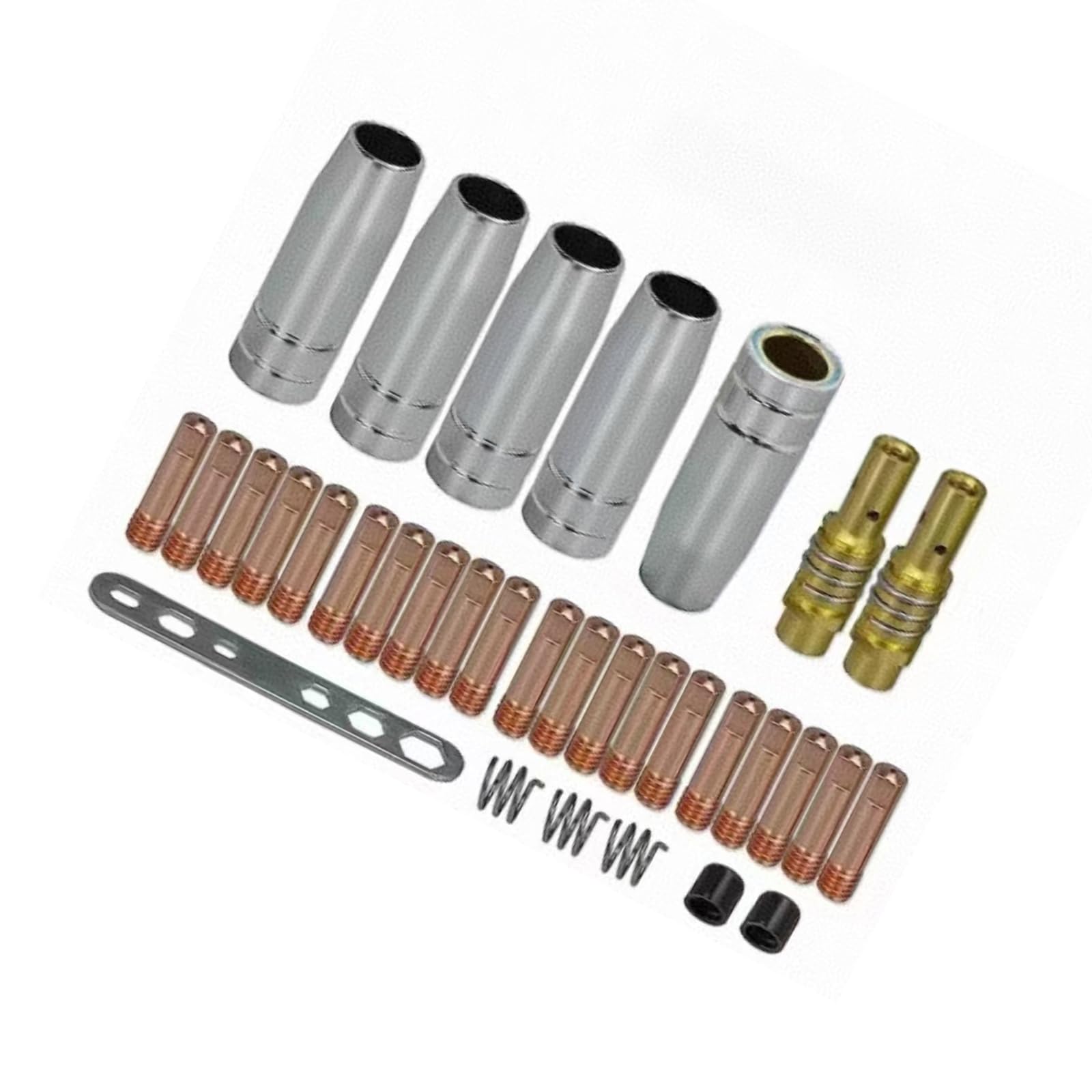 Kaeltsyn B 33Pcs Welding Nozzle Accessories Set For Mb15ak With 0.8Mm 0.9Mm 1.0Mm Copper Tip And Holder Welding