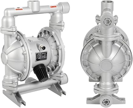 Air Operated Double Diaphragm Pump 1-1/2 inch Inlet & Outlet, 44GPM, Max 115PSI Air Waste Oil Pneumatic Transfer Pump with 2 Extra Diaphragms,Air Diaphragm Pump Aluminum Alloy, QBK_40L