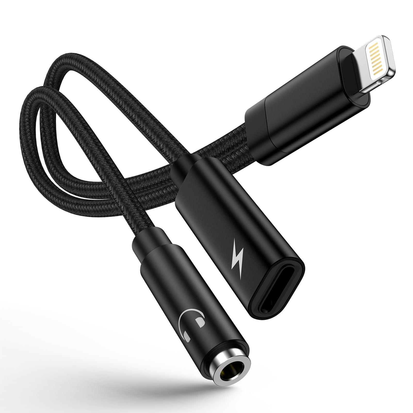 Ocbuo Lightning-3.5MM変換アダプター 2in1ライトニングイヤホン変換 急速充電同時音楽 iPhone変換アダプタ イヤホンジャック Lightning-3.5mmイヤホン変換ケーブル MFi認証 イヤホン・ヘッドホンアダプター ライトニング 3.5mmオーディオイヤホンジャック二股ケーブル aux変換アダプタ iPhone14/13/12/11/SE/XS対応