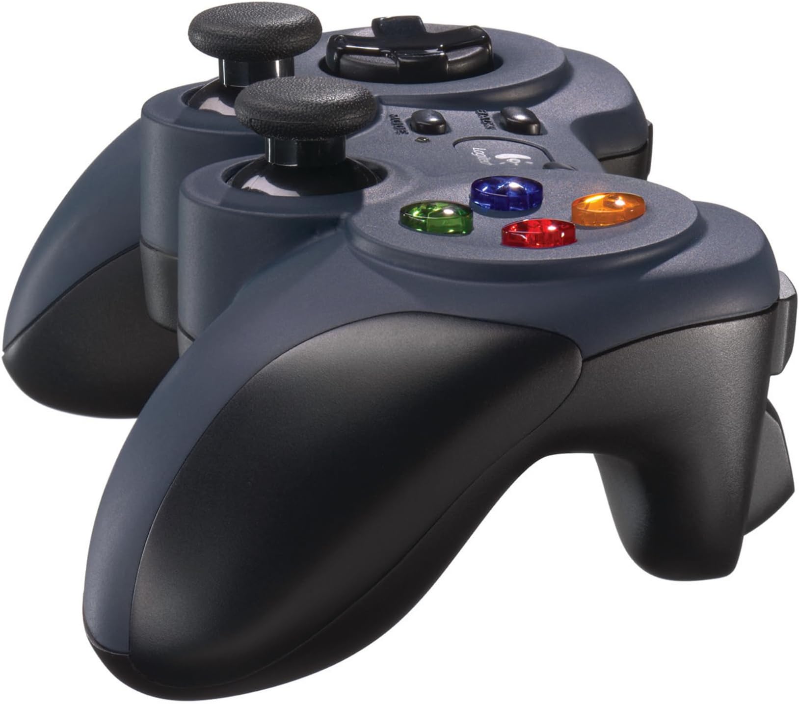 Logitech F310 Wired Gamepad, Controller Console Like Layout, PS 2, 4 Switch D-Pad, Xbox One, Mac, Windows, 1.8-Meter Cord, PC - Grey/Blue