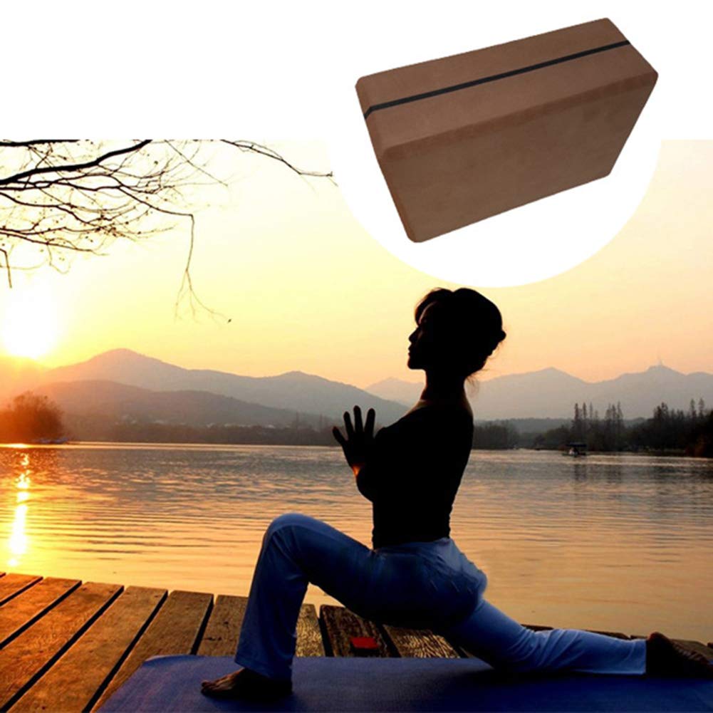 AIZYR 100% Riciclato Cork Yoga Block, Blocchi Yoga in Legno di Sughero -Ecologico, Antiscivolo, Sostenibile, Autopulente, Anti-Microbial