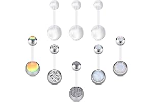 FECTAS Plastic Belly Button Rings for Maternity
