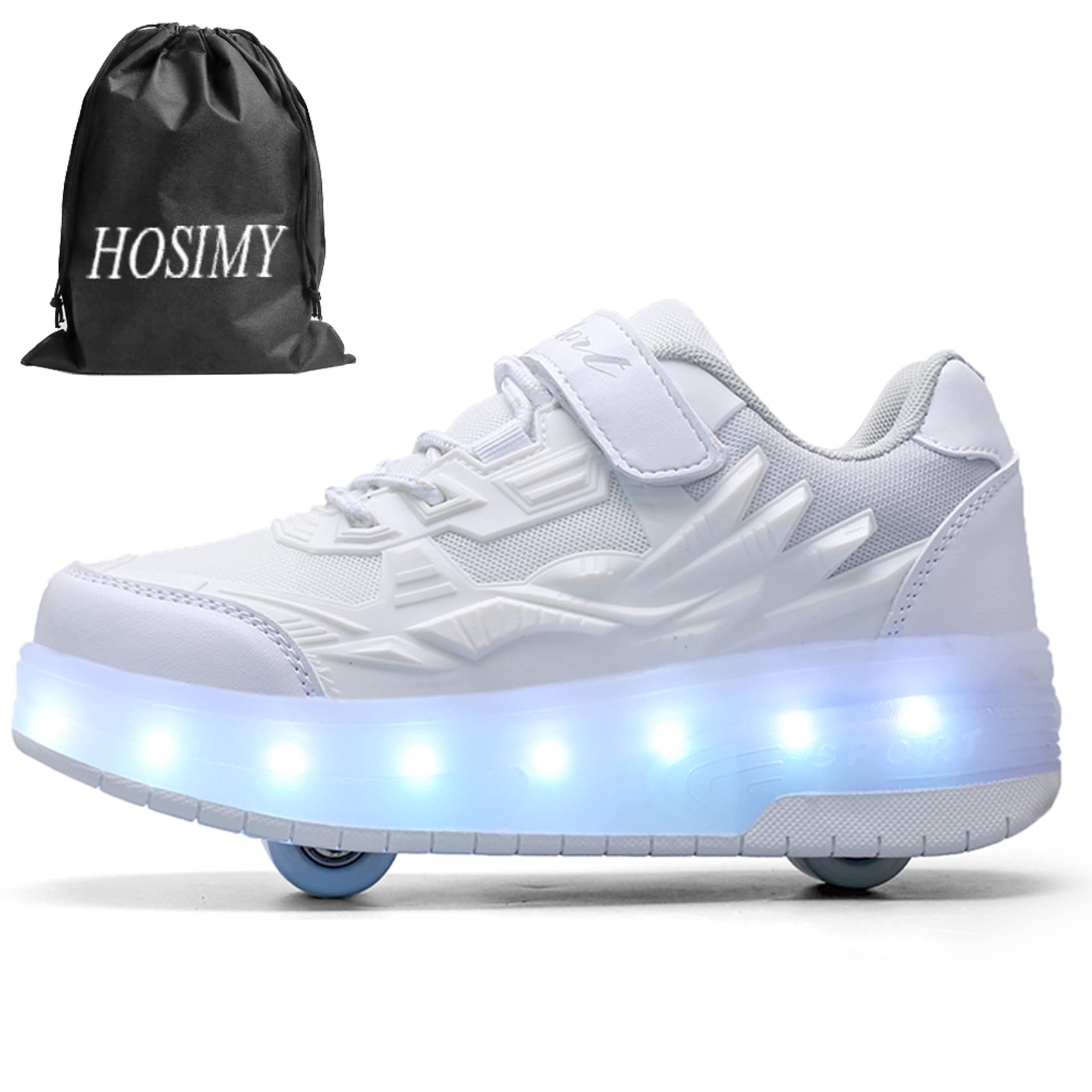 Zapatillas con Ruedas para Niña y Niños Led Luces Patines en Linea Bambas con Ruedas Deportivas Patines al Aire Libre Gimnasia Running Niños Multiusos Automática Zapatos de Skateboard con USB Carga