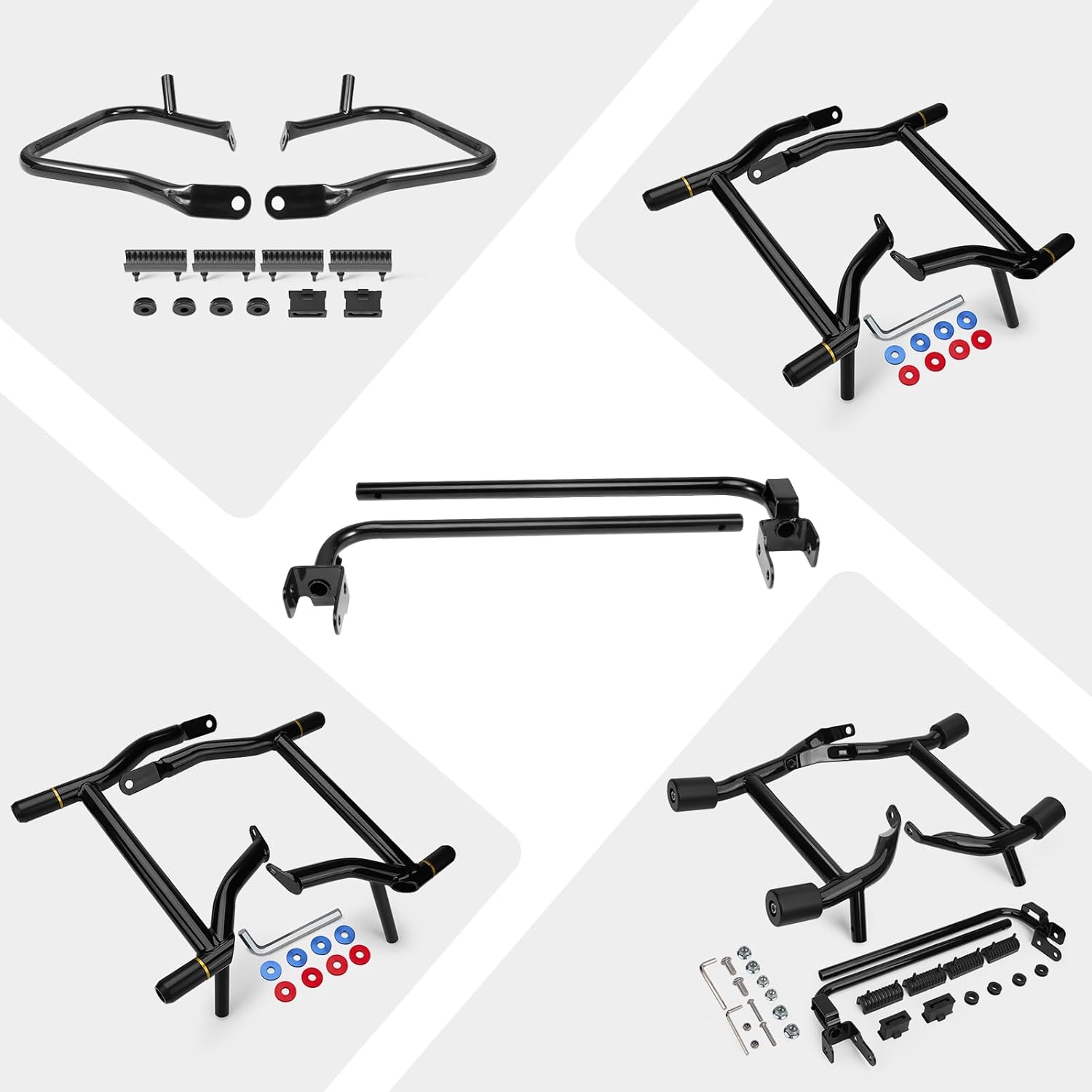 Rear Lower Saddlebag Guard Supports Kit Bracket Rails For Harley Davidson Touring Street Glide Road Glide Road King Electra Ultra Classic Limited CVO 2014-2026 | Replace OEM 90200504 90200505