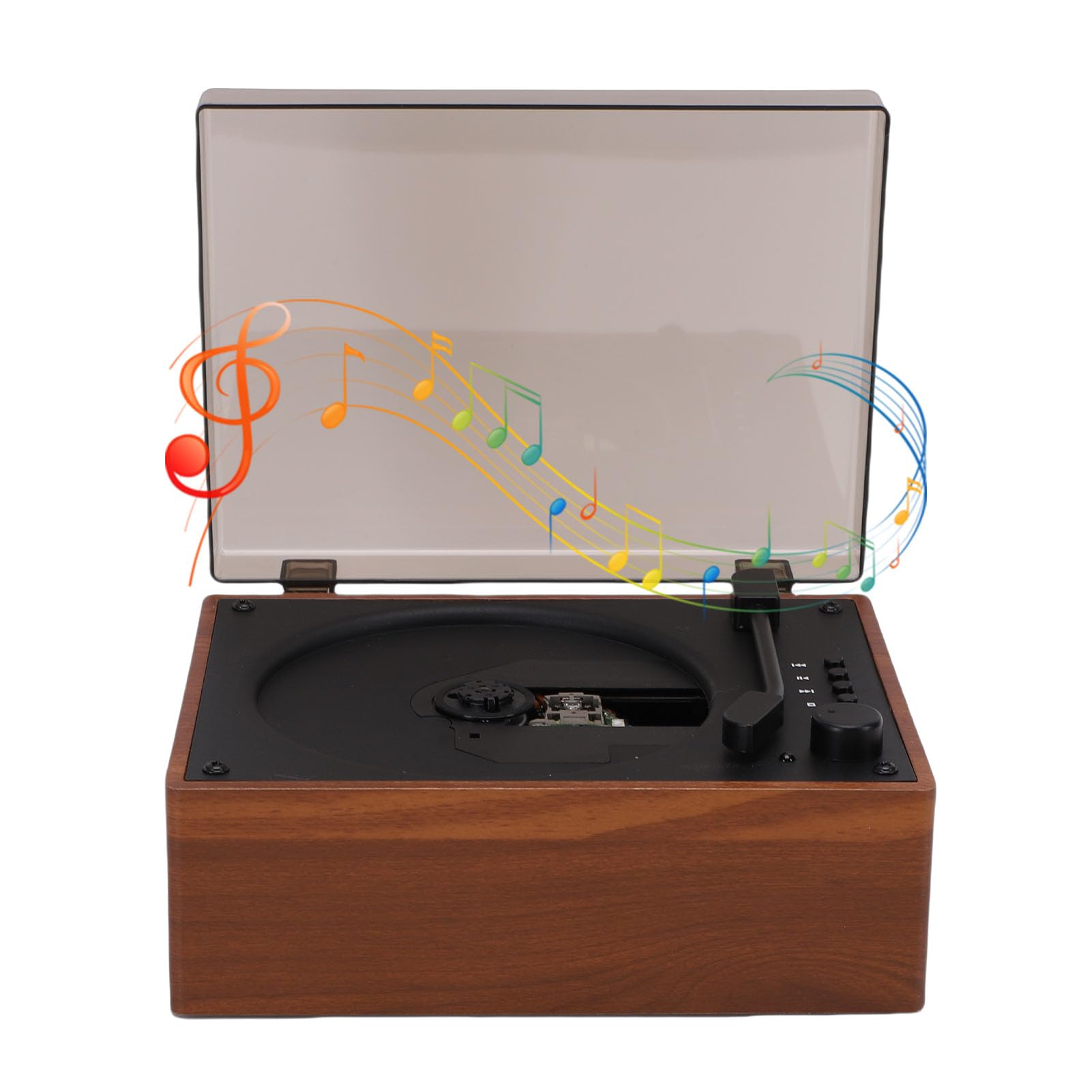 Hidyliu Lettore CD Vintage Portatile con Avanzato Bluetooth 5.1 per la Casa, L'auto e gli Amanti della Musica, Design Classico (Marrone)