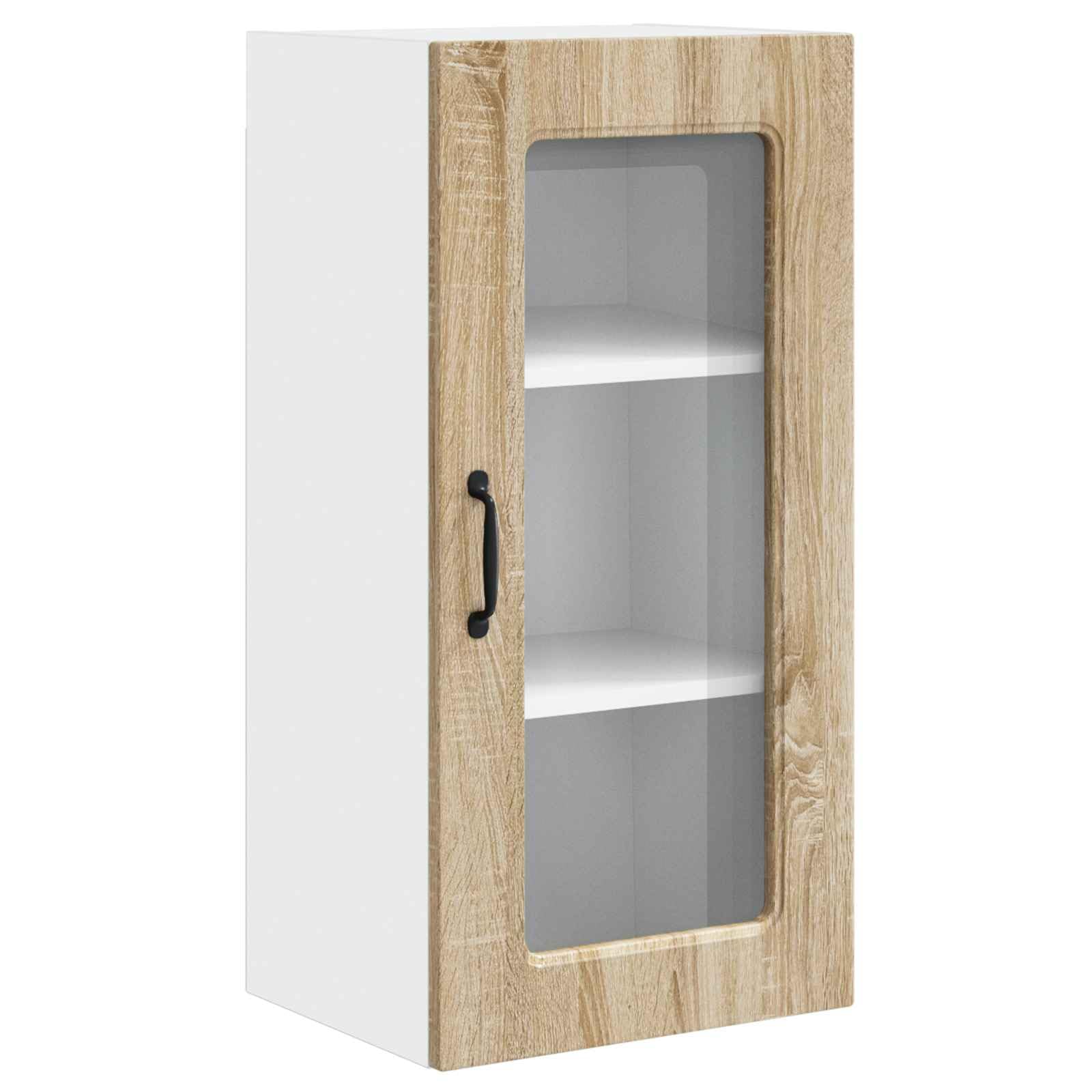 Kalmar Armoire de cuisine suspendue en chêne Sonoma - Meuble de cuisine moderne en bois - Armoire murale avec espace de rangement - 40 x 31 x 80 cm - Meuble de cuisine polyvalent